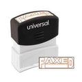 Universal® Message Stamp, FAXED, Pre-Inked One-Color, Red - Janitorial Superstore