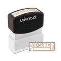 Universal® Message Stamp, POSTED, Pre-Inked One-Color, Red - Janitorial Superstore