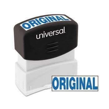 Universal® Message Stamp, ORIGINAL, Pre-Inked One-Color, Blue - Janitorial Superstore
