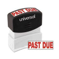 Universal® Message Stamp, PAST DUE, Pre-Inked One-Color, Red - Janitorial Superstore