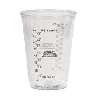 SOLO® Cup Company Plastic Medical & Dental Cups, Graduated, 10 oz, Clear, 50/Bag, 20 Bags/Carton - Janitorial Superstore