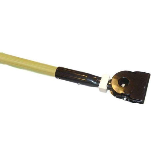 Clip-on Dust Mop Handle, Lacquered Wood, Swivel Head, 1" Dia. X 60in Long - Janitorial Superstore