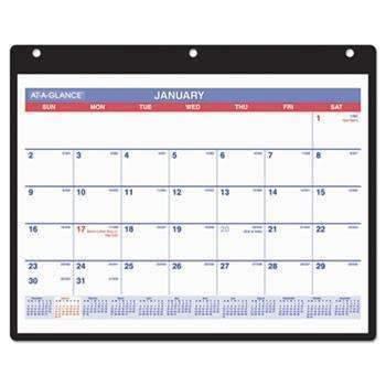 AT-A-GLANCE® Monthly Desk/Wall Calendar, 11 x 8 1/4, White, 2023 - Janitorial Superstore