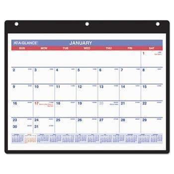 AT-A-GLANCE® Monthly Desk/Wall Calendar, 11 x 8 1/4, White, 2023 - Janitorial Superstore