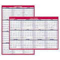 AT-A-GLANCE Erasable Vertical/Horizontal Wall Planner, 32 x 48, Blue/Red, 2023 - Janitorial Superstore