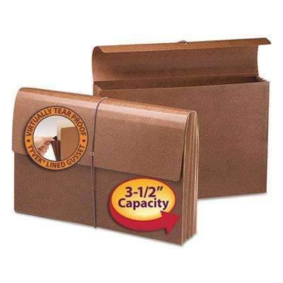 SMEAD MANUFACTURING CO. 3 1/2" Exp Wallets w/Tyvek, Legal, Redrope Printed - Janitorial Superstore