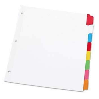 Universal® Write-On/Erasable Indexes, Eight Multicolor Tabs, Letter, White - Janitorial Superstore