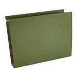 Box Bottom 3'' Hanging File Folders, Letter Size, 1/5-Cut Tab, Standard Green, 25/Box (UNV14143) - Janitorial Superstore