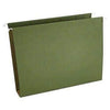 Box Bottom 3'' Hanging File Folders, Letter Size, 1/5-Cut Tab, Standard Green, 25/Box - Janitorial Superstore