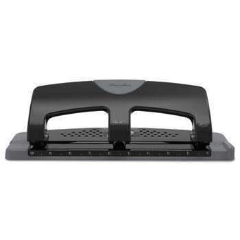 Swingline® 20-Sheet SmartTouch Three-Hole Punch, 9/32" Holes, Black/Gray - Janitorial Superstore