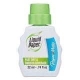 Paper Mate® Liquid Paper® Fast Dry Correction Fluid, 22 ml Bottle, White, 1/Dozen - Janitorial Superstore