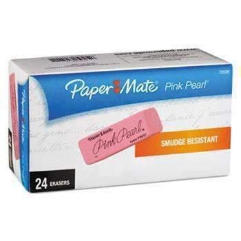 Paper Mate® Pink Pearl Eraser, Medium, 24/Box - Janitorial Superstore