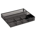 Rolodex™ Deep Desk Drawer Organizer, Metal Mesh, Black - Janitorial Superstore