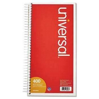 Universal® Wirebound Message Books, 5 x 3 3/8, Two-Part Carbonless, 400 Sets/Book - Janitorial Superstore