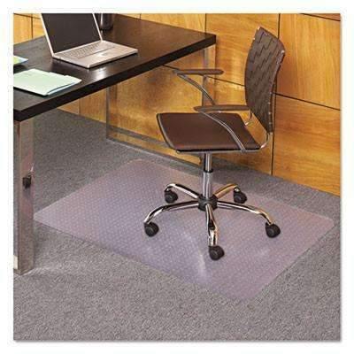 EverLife Chair Mats For Medium Pile Carpet, Rectangular, 36 x 48, Clear - Janitorial Superstore