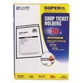 C-Line® Shop Ticket Holders, Stitched, Both Sides Clear, 75