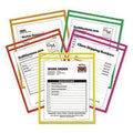 C-Line® Stitched Shop Ticket Holder, Neon, Assorted 5 Colors, 75