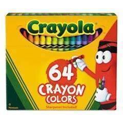 BINNEY & SMITH / CRAYOLA Classic Color Crayons in Flip-Top Pack with Sharpener, 64 Colors - Janitorial Superstore