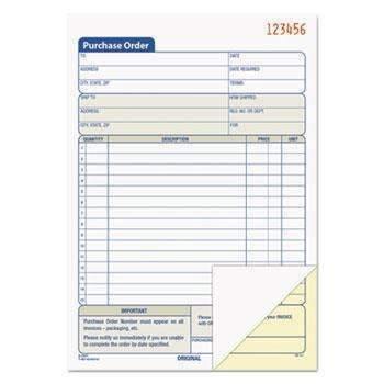 TOPS™ Purchase Order Book, 5-9/16 x 7-15/16, 2-Part Carbonless, 50 Sets/Book - Janitorial Superstore