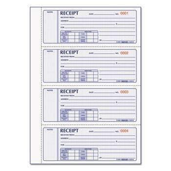 Rediform® Money Receipt Book, 2 3/4 x 7, Carbonless Triplicate, 200 Sets/Book - Janitorial Superstore