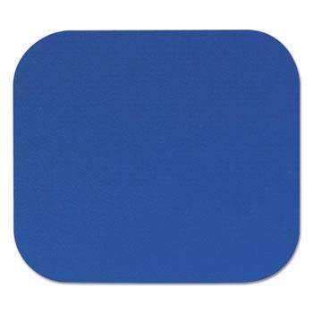 Fellowes® Polyester Mouse Pad, Nonskid Rubber Base, 9 x 8, Blue - Janitorial Superstore