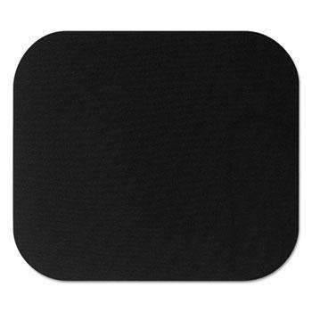 Fellowes® Polyester Mouse Pad, Nonskid Rubber Base, 9 x 8, Black - Janitorial Superstore