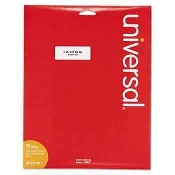 Universal® Ave 5260 Laser Printer Permanent Labels, 1 x 2 5/8, White, 750/Pack - Janitorial Superstore