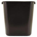 RUBBERMAID COMMERCIAL PROD. Deskside Plastic Wastebasket, Rectangular, 7 gal, Black - Janitorial Superstore