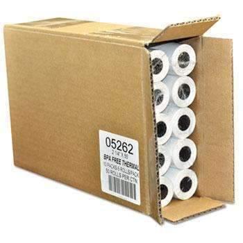 PM Company® Single Ply Thermal Cash Register/POS Rolls, 2 1/4" x 55 ft., White, 50/Carton - Janitorial Superstore