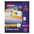 AVERY-DENNISON Clean Edge Business Card Value Pack, Laser, 2 x 3 1/2, White, 2000/Box - Janitorial Superstore
