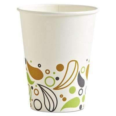 Deerfield Printed Paper Hot Cups, 12 oz, 50 Cups/Pack, 20 Packs/Carton 1000cs - Janitorial Superstore