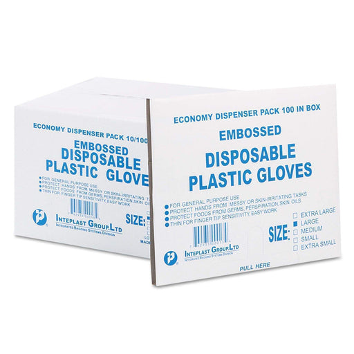 Interplast Plastics Poly Foodservice Gloves, 1,000 Box (10 Boxes of 100 Count) - Janitorial Superstore