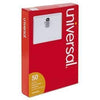 Universal® Clear Badge Holders w/Garment-Safe Clips, 2 1/4 x 3 1/2, White Inserts, 50/Box - Janitorial Superstore