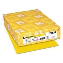 NEENAH PAPER Color Paper, 24lb, 8 1/2 x 11, Solar Yellow, 500/RM - Janitorial Superstore