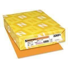 NEENAH PAPER Color Paper, 24lb, 8 1/2 x 11, Cosmic Orange, 500/RM - Janitorial Superstore