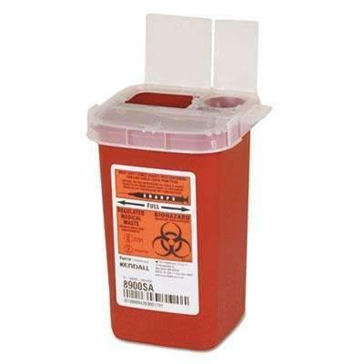 UNIMED Sharps Containers, Polypropylene, 1/4 gal, 3 1/2 x 4 1/4 x 5 1/2, Red - Janitorial Superstore