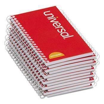 Universal® Wirebound Memo Book, Narrow Rule, 5 x 3, Orange, 12 50 Sheet Pads/Pack - Janitorial Superstore