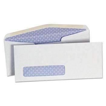 Universal® Security Tinted Window Business Envelope, #10, 4 1/8 x 9 1/2, White, 500/Box - Janitorial Superstore