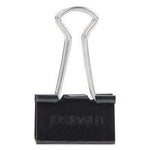 Universal® Medium Binder Clips, Zip-Seal Bag, 5/8" Capacity, 1 1/4" Wide, Black, 36/Bag - Janitorial Superstore