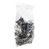 Universal® Large Binder Clips, Zip-Seal Bag, 1" Capacity, 2" Wide, Black, 36/Bag - Janitorial Superstore