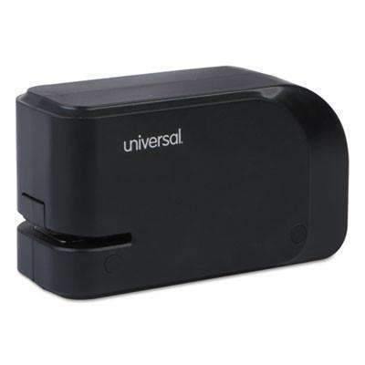 Universal® Electric Half-Strip Stapler w/Staple Channel Release, 20-Sheet Capacity, Black UNV43120 - Janitorial Superstore