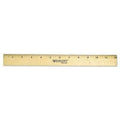 Westcott® Wood Ruler with Single Metal Edge, 12