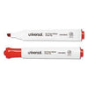 Universal® Dry Erase Marker, Chisel Tip, Red, Dozen - Janitorial Superstore