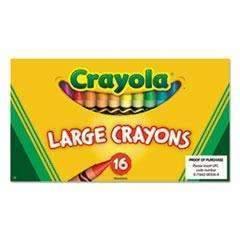 BINNEY & SMITH / CRAYOLA Large Crayons, 16 Colors/Box - Janitorial Superstore