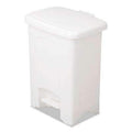 4gal, Safco Products Step-On Receptacle, Rectangular, Plastic, white - Janitorial Superstore