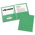 Avery 47987 Two-Pocket Folder, 40-Sheet Capacity, Green (Box of 25) - Janitorial Superstore