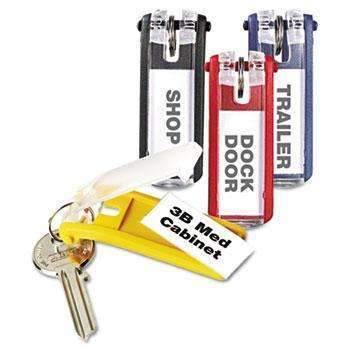 Durable® Key Tags for Locking Key Cabinets, Plastic, 1 1/8 x 2 3/4, Assorted, 24/Pack - Janitorial Superstore