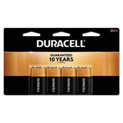 Duracell Products Company CopperTop Alkaline Batteries, 9V, 4/PK - Janitorial Superstore