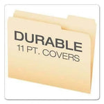 TOPS BUSINESS FORMS CutLess File Folders, 1/3 Cut Top Tab, Letter, Manila, 100/Box - Janitorial Superstore