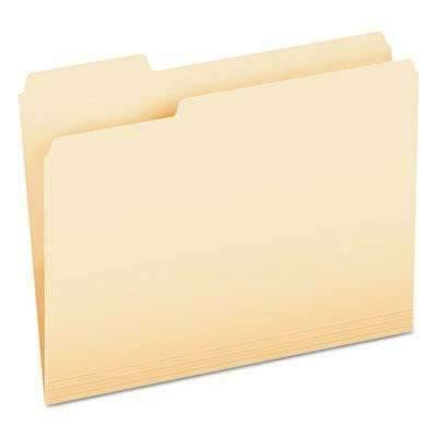 TOPS BUSINESS FORMS CutLess File Folders, 1/3 Cut Top Tab, Letter, Manila, 100/Box - Janitorial Superstore